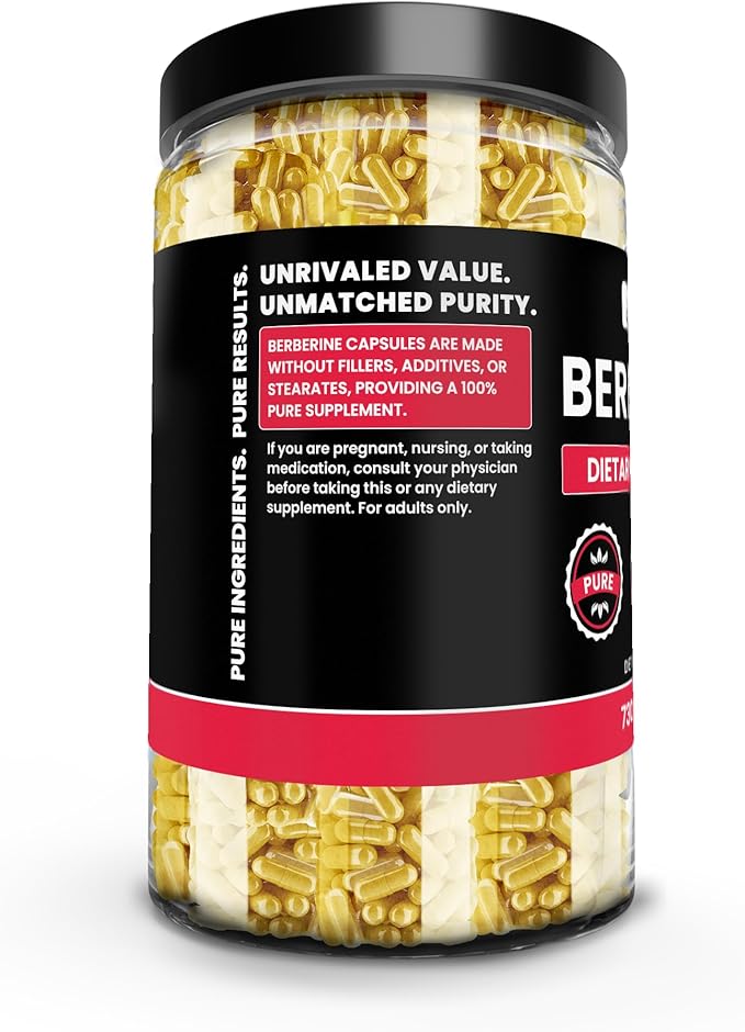 PURE ORIGINAL INGREDIENTS Berberine (730 Capsules) No Magnesium Or Rice Fillers Always Pure Lab Verified