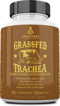 Ancestral Supplements Grass Fed Beef Tracheal Cartilage Supplement with Liver 3000mg Immune Health and Joint Support Supplement Promotes Healing Non-GMO 180 Capsules