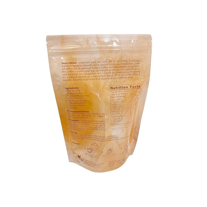 K-Drinks by Meldhen SIP n° GO Coffee - Keto-Friendly Instant Coffee Mix with Stevia | 22g x 10 Sachets