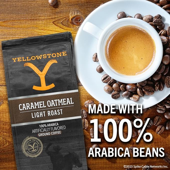 Yellowstone Caramel Oatmeal Light Roast Coffee100% Arabica Ground Coffee 36 oz.