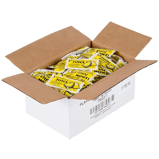 BWS Lemon Juice 4 Gram Portion Packets Case of 200