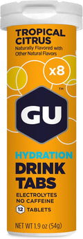 GU Energy Hydration Drink Tabs - Electrolyte Tablets for Fitness &amp Endurance Sports Rehydration Beverage Tropical Citrus 96 Servings