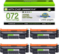 greencycle 4 Pack 072 CRG072 Black Compatible Toner Cartridge Replacement for Canon 072 Use with imageCLASS MF284dw MF287dw MF280 LBP170 LBP172dw MF289dw Series Printer