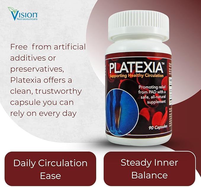 Vision Nutra Platexia with 3000 FU Nattokinase NSP-2 | Support Blood Circulation | Non-GMO &amp Kosher | 90 Vegan Capsules 3-Month Supply