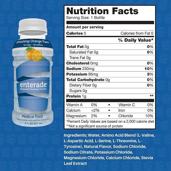 enterade Advanced Oncology Oral Supplement Orange 8 oz Bottle 12 Ct