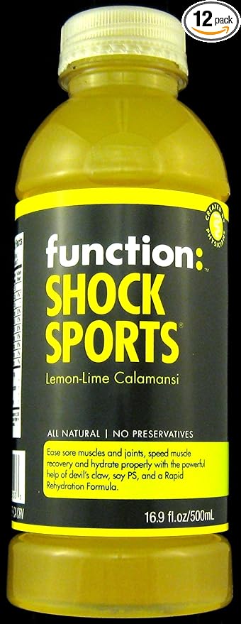 Function Drink Shock Sports: Lemon-Lime Calamansi 16.9 Oz. / 12PK
