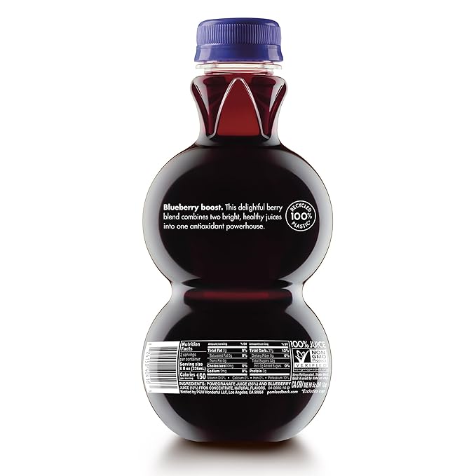 POM Wonderful Antioxidant Superpower Pomegranate Blueberry 100% Juice 16 fl oz (Pack of 6)