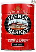 French Market Coffee &amp Chicory Dark Roast Ground Coffee 12oz Can (Pack of 6)