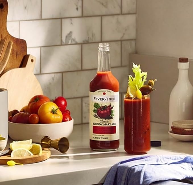 Fever Tree Classic Bloody Mary Mix - Premium Quality Mixer - Refreshing Beverage for Cocktails &amp Mocktails 750ml Bottle