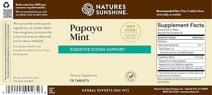 Papaya &amp Peppermint by Nature's Sunshine