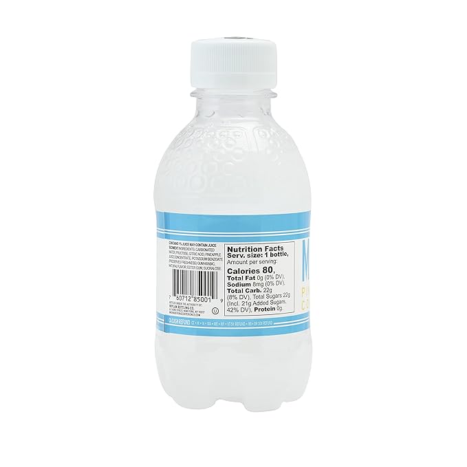 Boylan Bottling MASH Great Tasting Pineapple Coconut – Lightly Carbonated Fruit Drink - Low Calorie &amp No Sugar - 12 Count