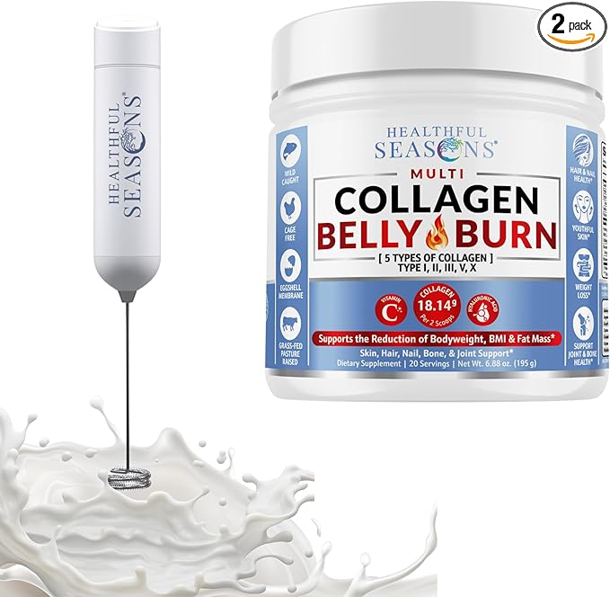 Healthful Seasons Collagen Belly Burn with WhiskFit Frother