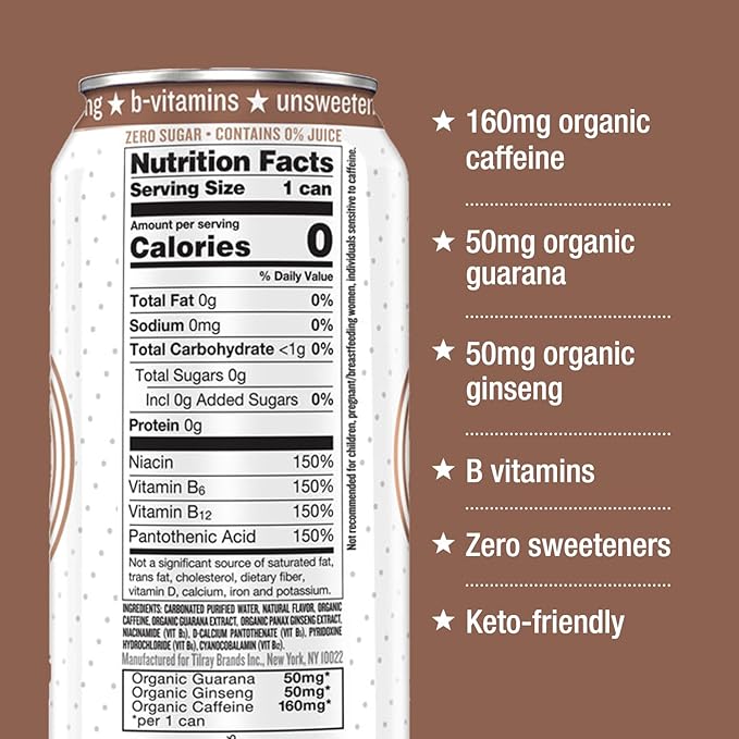 Hiball Energy Energy Water Sparkling Vanilla 16 Fl Oz 8 Pack