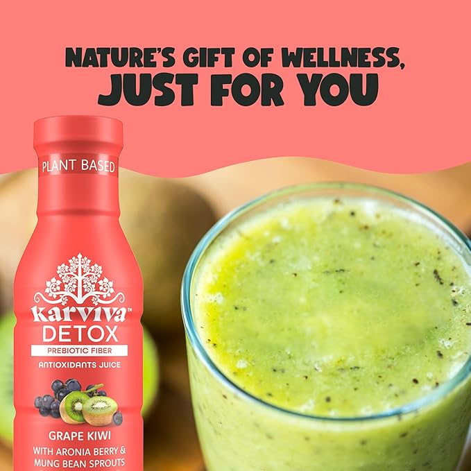 Organic Detox Juice 100% Real Sprout &amp Berry Juice – Ancient Remedy Users Proven for Digestive &amp Liver Health Allergy Relief &amp Skin Radiance Antioxidants &amp Prebiotic Fiber Low Glyc