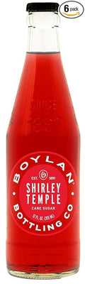 Boylan Bottling Pure Cane Sugar Soda Pop 12 oz Glass Bottles (Shirley Temple Pack of 6)