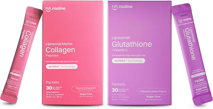 Liposomal Marine Collagen and Liposomal Glutahtione Powder Packets Sugar-Free