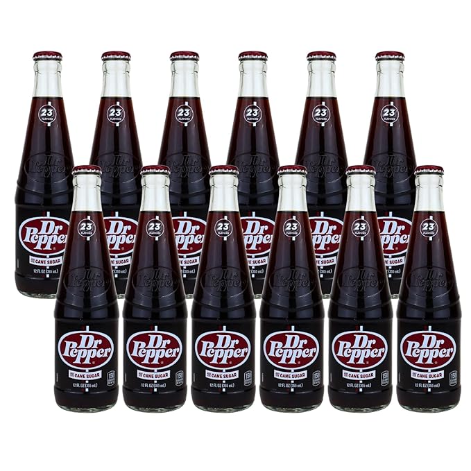 Dr. Pepper Real Sugar Soda 12 Ounce (12 Bottles)