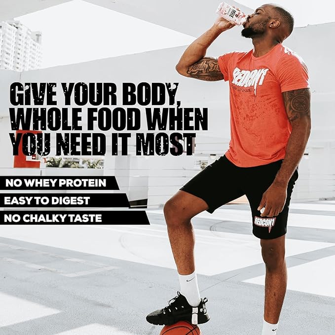 REDCON1 MRE Ready to Drink Protein Shakes Blueberry Cobbler - Lactose + Whey Free RTD Protein Made with Real Whole Food Protein Blends - Keto-Friendly and Easy to Digest Nutritional Shake (12 Pack)