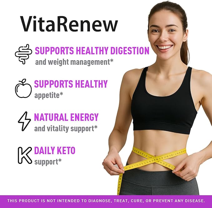 VitaRenew Gummies - Original VitaRenew Advanced 1050MG Formula - Maximum Strength Supplement Gummy Official Formula Vita Renew All Natural Overall Wellness Support 60 Gummies for 1 Month