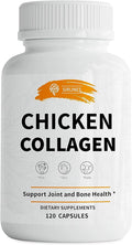 SIRUNES Chicken Collagen Capsules - Type II Collagen Nutritional Supplement for Joint Skin &amp Bone Support - Non-GMO Anti-Aging Dietary Supplements with Hydrolyzed Collagen Peptides - 120 Capsule