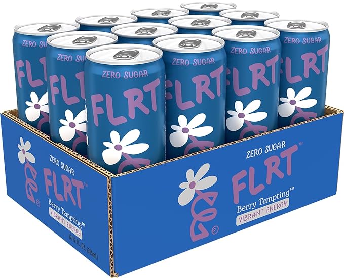 FLRT Energy Berry Tempting Clean Energy Energy Drink 12 Fl Oz (Pack of 12)