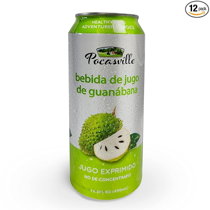 Pocasville Fruit Juices 16.5 Fluid Ounce (Pack of 12) (Soursop)