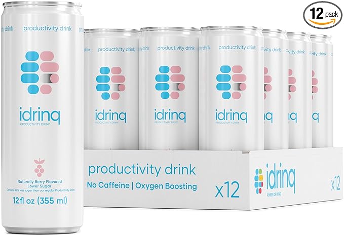 Idrinq - Low Sugar Berry Caffeine Free Energy Drink 12oz - 12-Count