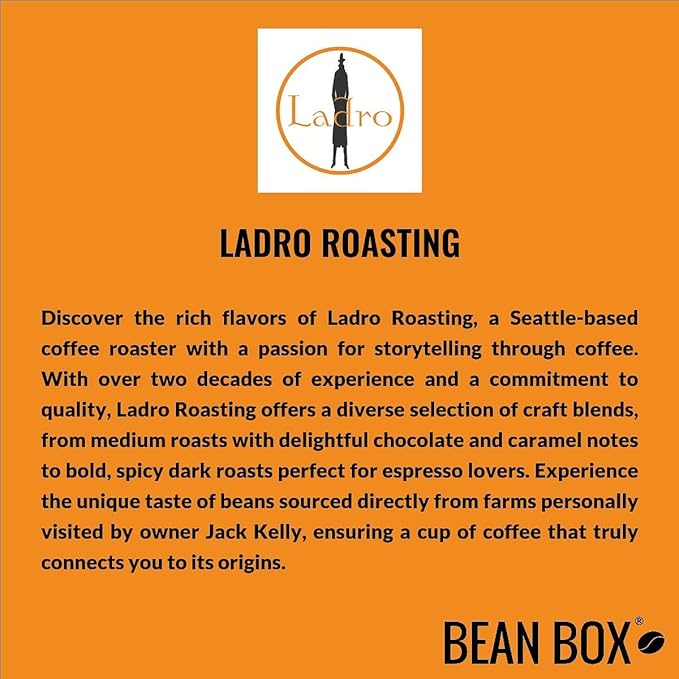 Bean Box Sampler - Roasted by Ladro Roasting 3-Pack Freshly Ground Coffee Gourmet Coffee