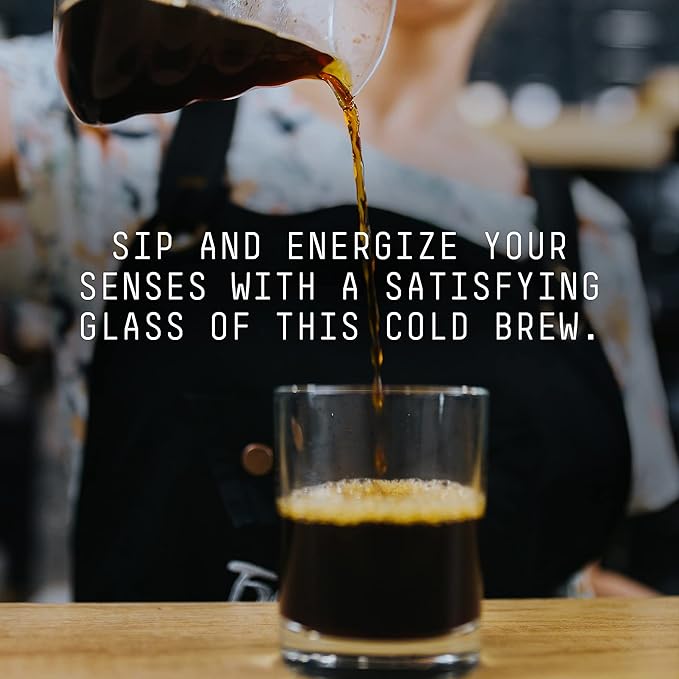 Stone Street Coffee Cold Brew Caffeine Boost Whole Bean 2 LB (32 oz) Dark Roast High Caffeine Strong Blend