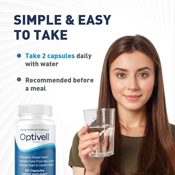 (2 Pack) Optivell Eye Capsules - Official Optivell Advanced Premium Vision Support Pills - Maximum Strength Natural Vitamins for Overall Health &amp Wellness Reviews 120 Capsules for 2 Months