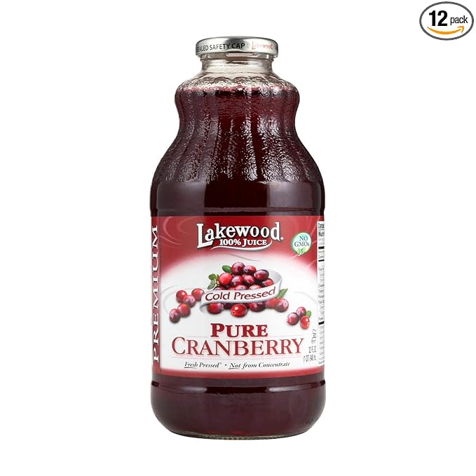 Lakewood Pure Cranberry Juice 32 Ounce - 12 per case.