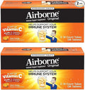 Airborne Zesty Orange Effervescent Tablets Vitamin C 1000mg x 36 Counts (2 Pack)