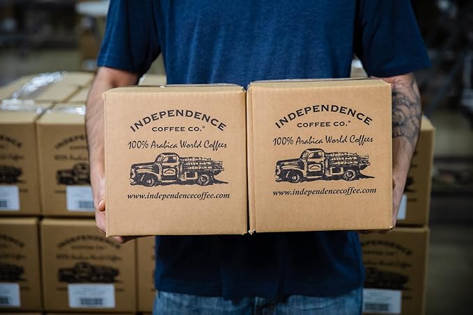 Independence Coffee Co. Tex-a de Olla Mexican Style Cinnamon and Brown Sugar Flavored Light Roast Whole Bean Coffee 24 Ounce Bag (Packaging May Vary)