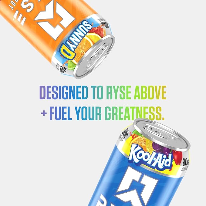 RYSE Fuel Energy Drink - Variety Pack - Sugar Free Gluten Free &amp Vegan - 200mg Natural Caffeine Taurine &amp Choline for Focus &amp Energy - No Artificial Colors - 16 fl oz Cans (12-Pack)