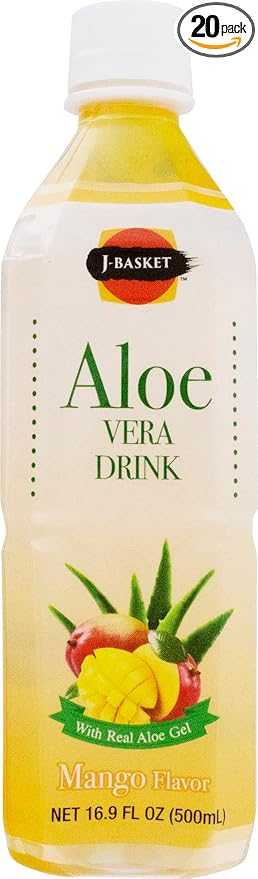 Hapi Aloe Vera Drink Mango 16.9 Ounce (Pack of 20)
