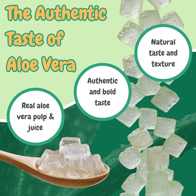 VISVITA Aloe Vera Juice with Real Pulp Original | Digestive Health Hydration &amp Energy Boost | No Artificial Colors 50.7 oz (Pack of 12)