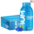 RAW Ready to Drink Pre-Workout Drink - BUM Thavage RTD Preworkout Shakes - Energy Supplement Drinks with Beta Alanine L-Citrulline &amp Caffeine - Zero Sugar (12 Pack Blue Raspberry)