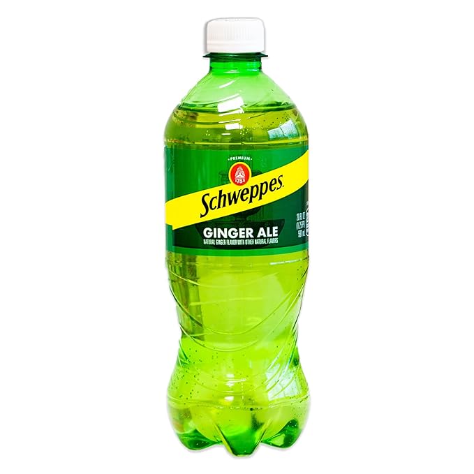 Schweppes Ginger Ale - Refreshing Crisp Delicious Natural Ginger Flavors - 12 20oz Bottles