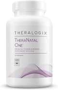 Theralogix TheraNatal One Prenatal Vitamin - 90-Day Supply - Prenatal Multivitamin with DHA Vitamin D3 Methylated Folate Iron &amp More to Support a Healthy Pregnancy* - NSF Certified - 90 Softgel
