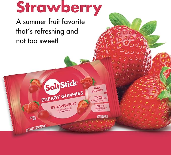 SaltStick Energy Gummies with Electrolytes Variety Pack Easy to Chew Electrolyte Gummy Energy Chews that Taste Great. 10 Packs 80 Gummies