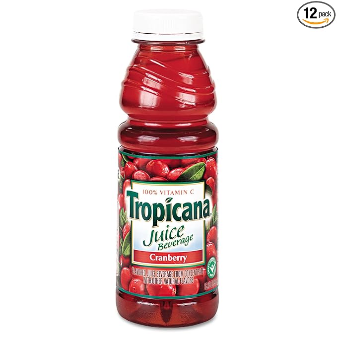 Tropicana 00864 Juice Beverage Cranberry 15.2oz Bottle 12/Carton