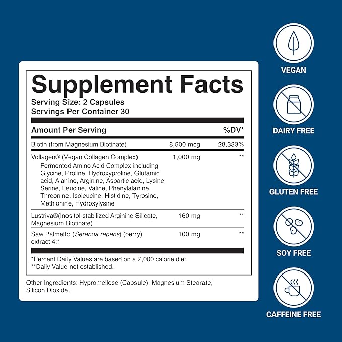 ActivatedYou BioCollagen Complex Plant-Based Collagen for Women &amp Men - Designed to Promote Skin Firmness Muscle Strength &amp Hair Volume 2 Daily Capsules Supports Youthful Appearance &amp Jo