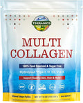 Terranics Multi Collagen Peptides Powder 1lb 20g Per Serving Hydrolyzed Collagen Type I II III V X Bovine Marine Chicken &amp Eggshell No Sugar Keto Beauty &amp Movements Support Unflavored