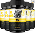 BLUE VIBE Mind Boost Premium Health &amp Wellness Nootropic Supplement MindBoost Advanced All Natural Health Management &amp Overall Wellness Support Supplement Formula Pills (5 Pack - 300 Capsules