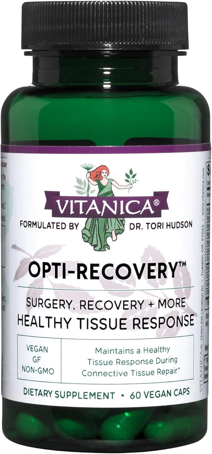 Vitanica Opti-Recovery Pre &amp Post Surgery Support Wound Care BBL Tummy Tuck C Section &amp Postpartum Vitamin Essentials Healing Support Scar Shoulder Hysterectomy Breast &amp Lipo Veg