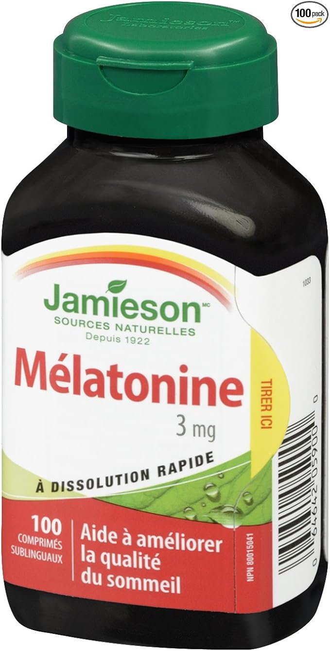 Melatonin Fast Dissolving 3mg 100 Sublingual Tablets by Jamieson