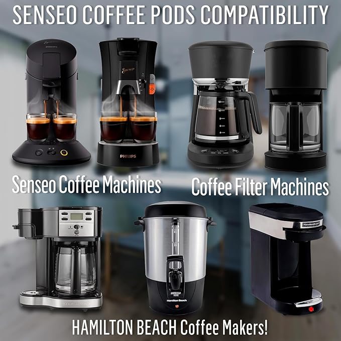 Senseo Extra Strong Dark Roast Coffee Pods – 80 Count (5 Packs of 16) – Intense &amp Bold Flavor with Rich Crema – Single-Serve Coffee Pads Compatible with Senseo &amp PeleCom Machines