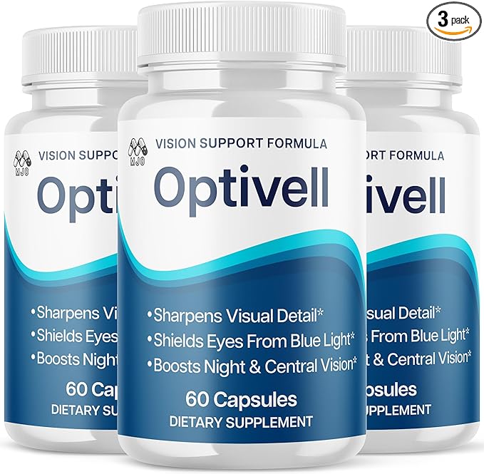 (3 Pack) Optivell Eye Capsules Official Optivell Eye Vitamin Pills with All Natural Ingredients Advanced Vision Formula Supplement Pills Supporting Ocular Health &amp Wellness Naturally (180 Capsul