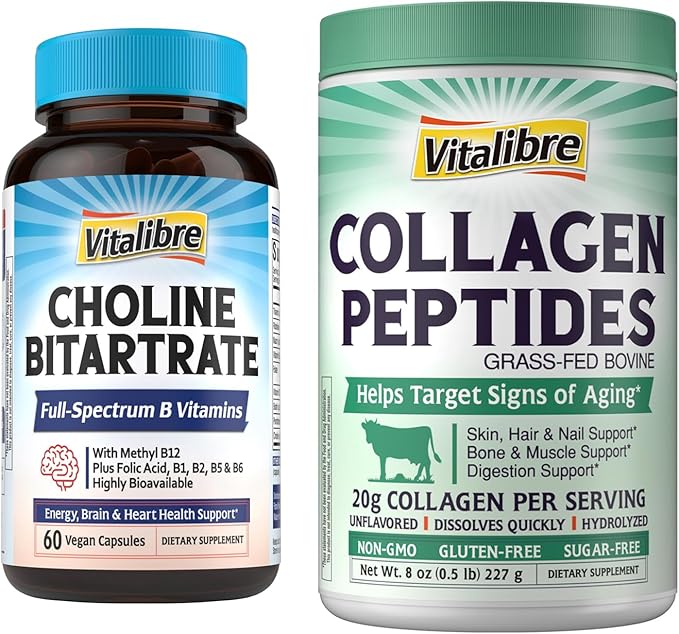 Bovine Collagen Peptides Powder and Choline Bitartrate