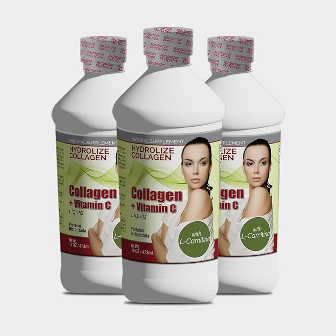 16oz Collagen Hydrolyzed Liquid + Vitamin C Anti-Aging L-Carnitine Colageno (3)